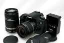 【中古】【並品】キヤノン EOS 60D ダブルズームキット CA01-M3089-2S1 Canon 標準ズーム 望遠ズームレンズ 液晶モニター 中古