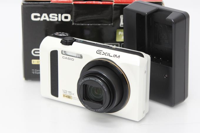 【中古】【極美品】 カシオ コンパクトデジタルカメラ HIGH SPEED EXILIM EX-ZR100 ホワイト M781-2C4