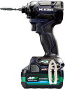 HiKOKI WH36DC 2XPDSZ ディープオーシャンブルー マルチボルト 36V インパクトドライバ (バッテリー×2個、充電器、ケース付) 力こぶビッ...