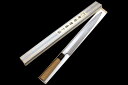 【中古】【未使用品】無銘 柳刃包丁 尺 水焼 本焼 朴柄 箱付 λA5083-2L3A