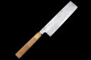 【中古】【美品】正本総本店 薄刃包丁 霞 七寸半 朴柄 KN02-A10880-2L1D 調理 料理 刃物 野菜 ブツ切り 刻み物 千切り 飾り切り