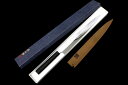 【中古】【極美品】子の日 一鉄 柳刃包丁 尺一 水本焼 水鏡研 両鏡面 黒檀柄 白鞘 λA6345-2L3A