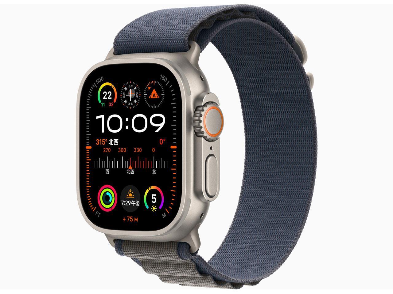 åץ Apple Watch Ultra 2 GPS+Cellularǥ 49mm MREP3J/A ֥롼ѥ롼 M ꡧ64GB MREP3JA  OS ɿ ѿ ǥ奢륳S9 SiP