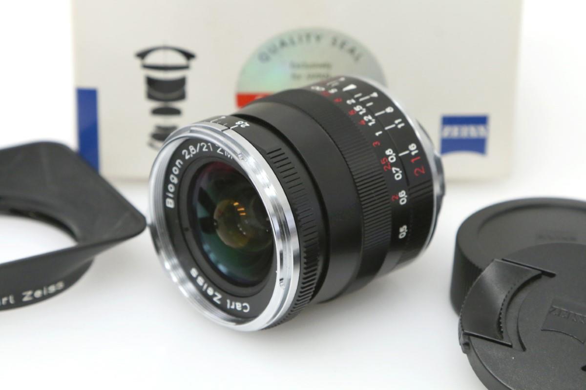 【中古】【美品】カールツァイス Biogon T* 2.8/21 ZM 21mm F2.8 ライカ Mマウント用 CA01-T1264-2A4 Carl Zeiss ビオゴン ライカ ZMマウント 超広角レンズ 中古