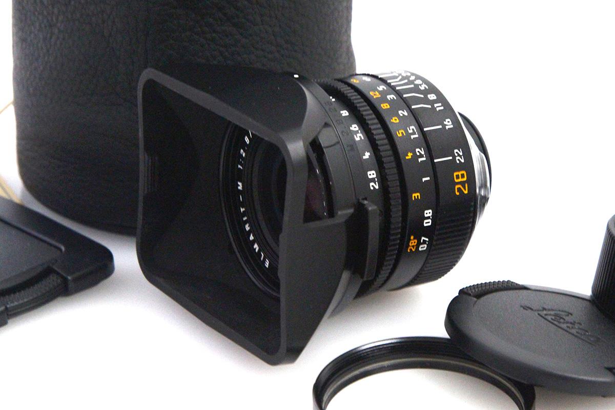 【中古】【訳有品】ライカ エルマリート M 28mm F2.8 (E46) フード付き CA01-A7478-2M2B-ψ Leica レンジファインダーカメラ用 Mマウント 広角レンズ