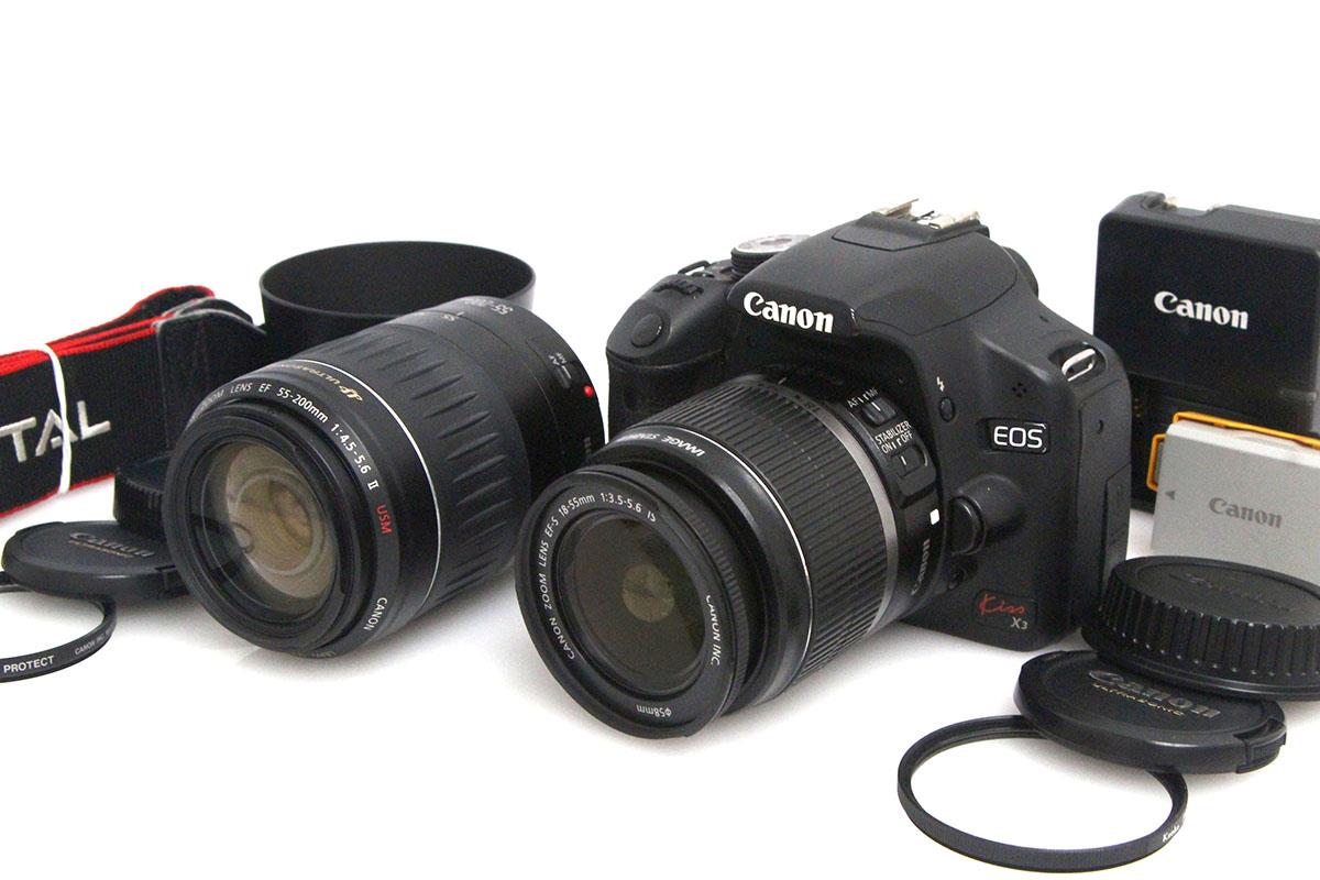 【中古】【訳有品】キヤノン EOS Kiss X3 ダブルズームキット CA01-A7765-2C3-ψ Canon デジタル一眼レフカメラ EFマウント APS-C 中古