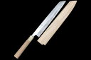 【中古】【極美品】康之 勘所切付包丁 霞 九寸 朴柄 白鞘付 KN02-A10922-2L3B 関東地方 万能型 野菜 刺身 細かい細工 くり抜き 牛刀