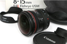【中古】【美品】キヤノン EF8-15mm F4L フィッシュアイ USM CA01-B791-3X4 Canon 広角 ズーム EFマウント 魚眼 フルサイズ対応