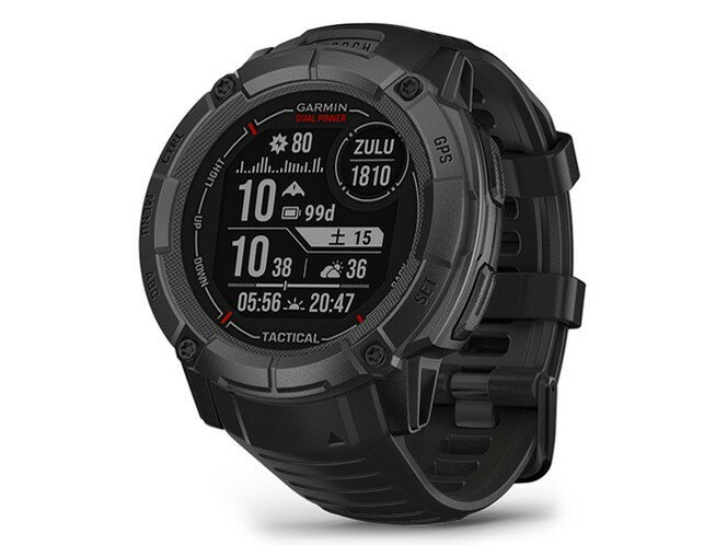 GARMIN Instinct 2X Dual Power Tactical Edition 010-02805-72 Black 1.1インチ Android iOS 円形 防水 時計 着信 通知 電子マネー