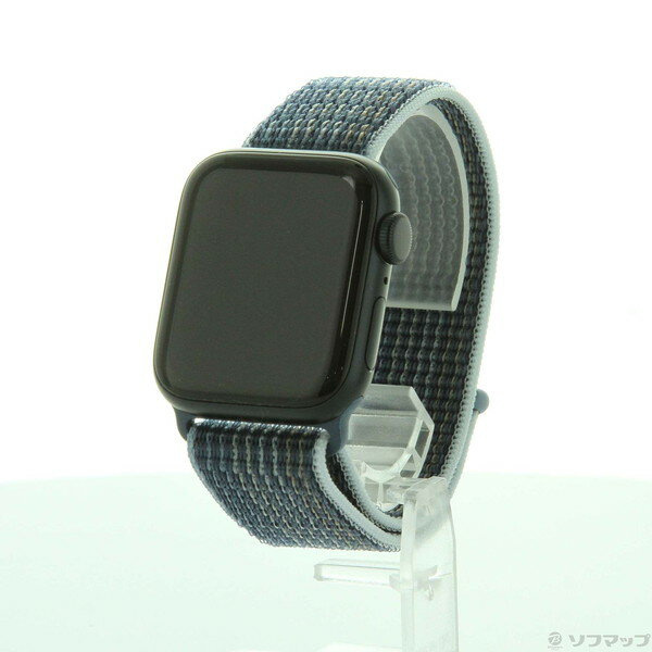 【中古】Apple(アップル) Apple Watch SE 第2世代 GPS 40mm ミッドナイトアルミニウムケース ストームブルースポーツループ 【352-ud】