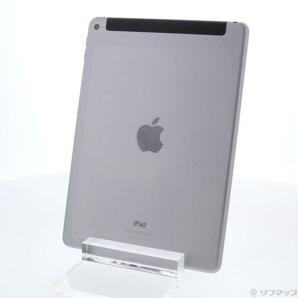 【中古】Apple(アップル) iPad Air 2 64GB スペースグレイ MGHX2J／A au 【368-ud】