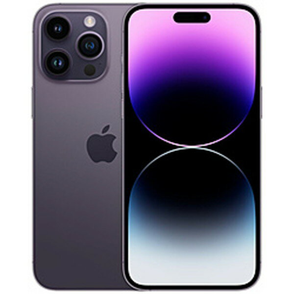 【中古】Apple(アップル) iPhone14 Pro Max 1TB ディープパープル MQ9N3J／A SIMフリー 【258-ud】