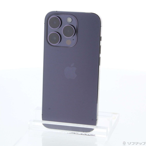 【中古】Apple(アップル) iPhone14 Pro 256GB ディープパープル MQ1E3J／A SIMフリー 【262-ud】