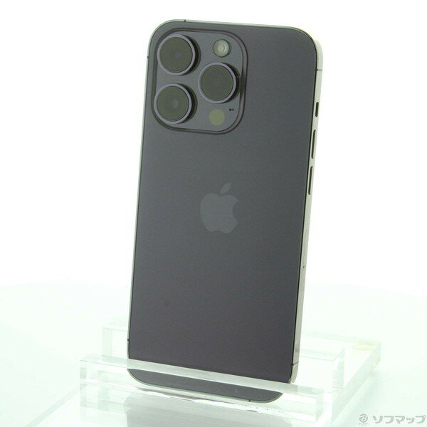 【中古】Apple(アップル) iPhone14 Pro 256GB ディープパープル MQ1E3J／A SIMフリー 【305-ud】