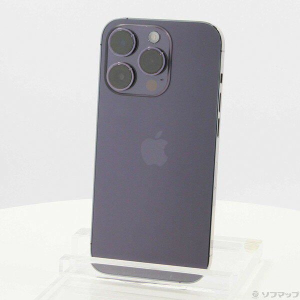 【中古】Apple(アップル) iPhone14 Pro 256GB ディープパープル MQ1E3J／A SIMフリー 【220-ud】