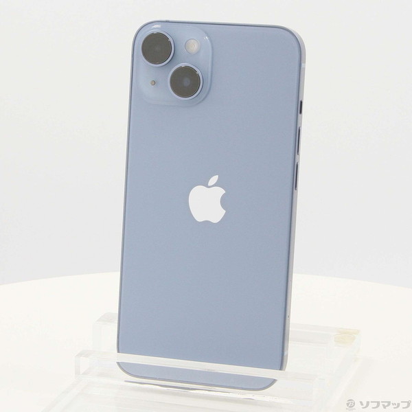 【中古】Apple(アップル) iPhone14 128GB ブルー MPVJ3J／A SIMフリー 【196-ud】