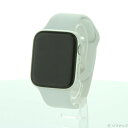 【中古】Apple(アップル) Apple Watch Series 5 GPS 44mm シルバーアルミニウムケース ホワイトスポーツバンド 【377-ud】