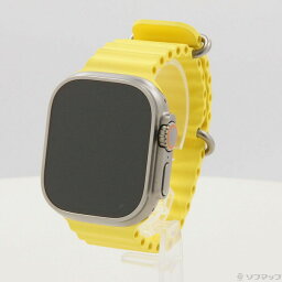 【中古】Apple(アップル) Apple Watch Ultra GPS + Cellular 49mm チタニウムケース イエローオーシャンバンド 【348-ud】