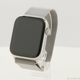 【中古】Apple(アップル) Apple Watch Series 8 GPS + Cellular 45mm シルバーステンレススチールケース シルバーミラネーゼループ 【276-ud】