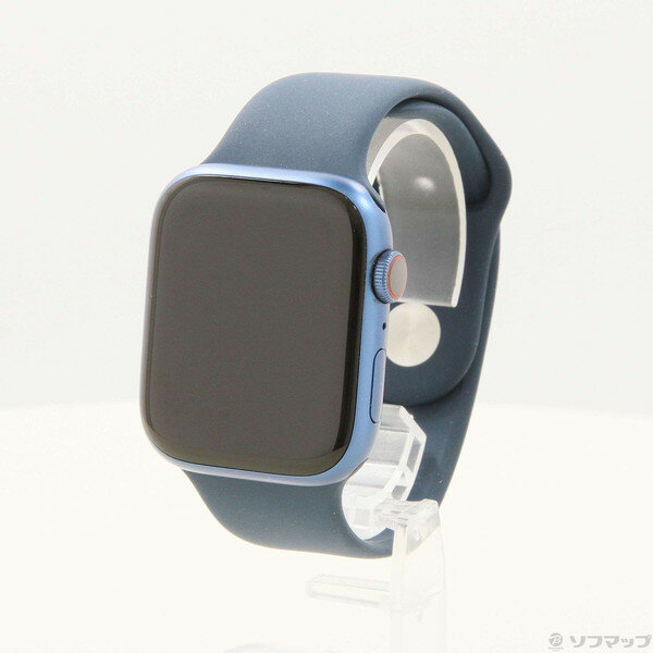 【中古】Apple(アップル) Apple Watch Series 7 GPS + Cellular 45mm ブルーアルミニウムケース アビスブルースポーツバンド 【269-ud】