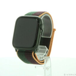 【中古】Apple(アップル) Apple Watch Series 7 GPS 45mm グリーンアルミニウムケース ダークチェリー／フォレストグリーンスポーツループ 【196-ud】
