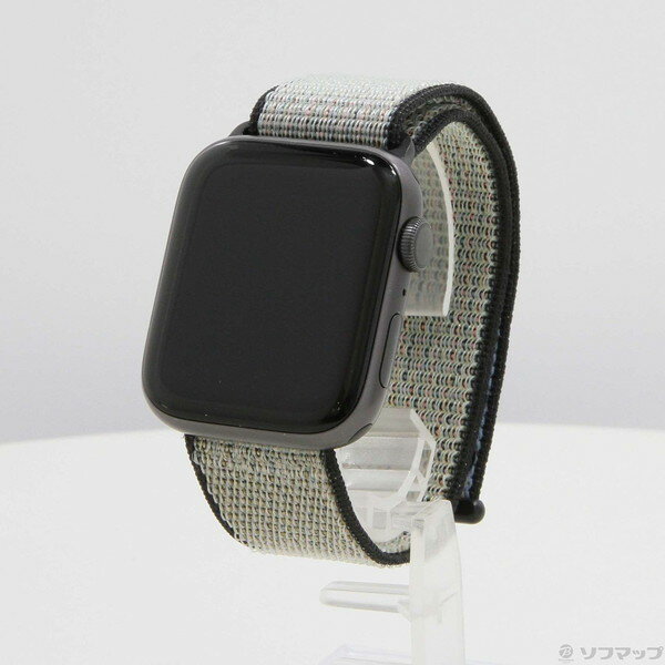 【中古】Apple(アップル) Apple Watch Series 5 Nike GPS 44mm スペースグレイアルミニウムケース ロイヤルパルス／ラバグローNikeスポーツループ 【198-ud】