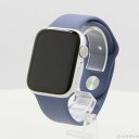【中古】Apple(アップル) Apple Watch Series 5 GPS 44mm シルバーアルミニウムケース アラスカンブルースポーツバンド 【348-ud】