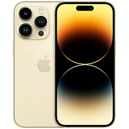 【中古】Apple(アップル) iPhone14 Pro 256GB ゴールド MQ173J／A SIMフリー 【371-ud】