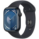 【中古】Apple(アップル) Apple Watch Series 9 GPS 45mm ミッドナイトアルミニウムケース ミッドナイトスポーツバンド 【262-ud】