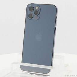 【中古】Apple(アップル) iPhone12 Pro 256GB パシフィックブルー MGMD3J／A SIMフリー 【297-ud】