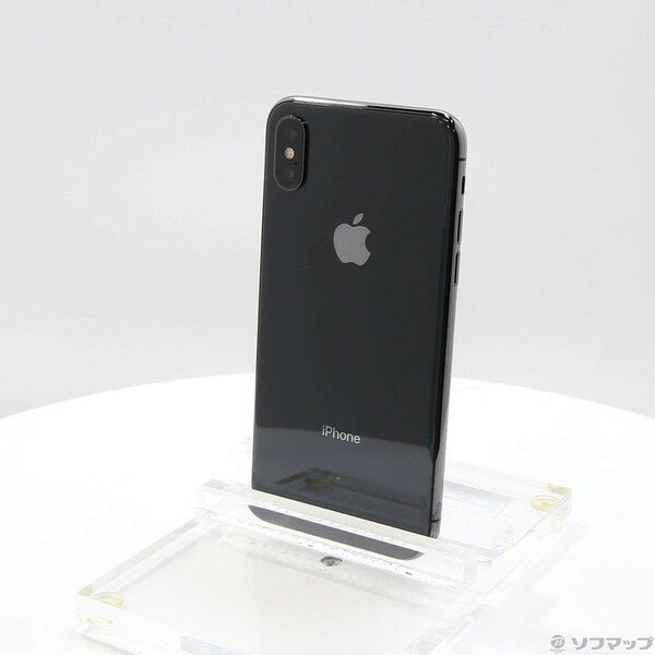 【中古】Apple(アップル) iPhoneX 256GB スペースグレイ MQC12J／A SIMフリー 【381-ud】