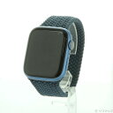 【中古】Apple(アップル) Apple Watch Series 7 GPS 45mm ブルーアルミニウムケース アビスブルーブレイデッドソロループ 【26...