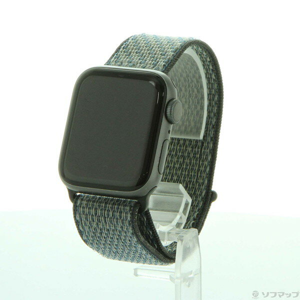 【中古】Apple(アップル) Apple Watch Series 5 Nike GPS 40mm スペースグレイアルミニウムケース ワールドインディゴ/ライムブラストNikeスポーツループ 【348-ud】