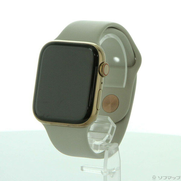 【中古】Apple(アップル) Apple Watch Series 4 GPS + Cellular 44mm ゴールドステンレススチールケース ストーンスポーツバンド 【258..