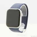 【中古】Apple(アップル) Apple Watch Series 6 GPS 44mm シルバーアルミニウムケース ディープネイビーソロループ 【305-u...