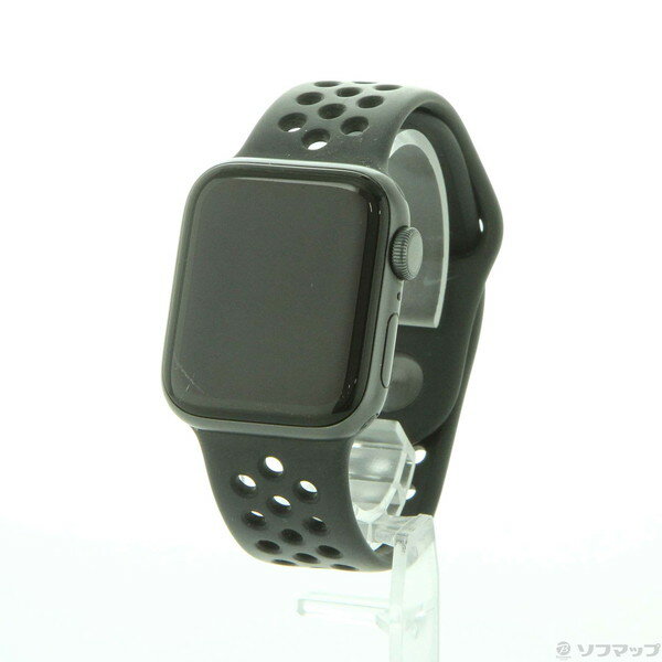 【中古】Apple(アップル) Apple Watch Series 5 Nike GPS 40mm スペースグレイアルミニウムケース アンスラサイト／ブラックNikeスポー..