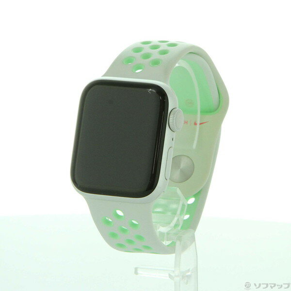【中古】Apple(アップル) Apple Watch Series 6 GPS 40mm シルバーアルミニウムケース スプルースオーラ／ベイパーグリーンNikeスポーツバンド 【269-ud】