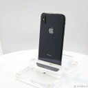 【中古】Apple(アップル) iPhoneX 256GB スペースグレイ NQC12J／A SIMフリー 【371-ud】