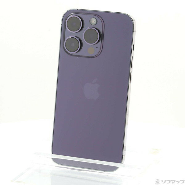 【中古】Apple(アップル) iPhone14 Pro 128GB ディープパープル MQ0F3J／A SIMフリー 【297-ud】