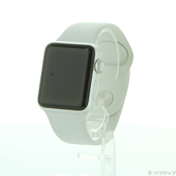 【中古】Apple(アップル) Apple Watch Series 3 GPS 38mm シルバーアルミニウムケース ホワイトスポーツバンド 【377-ud】