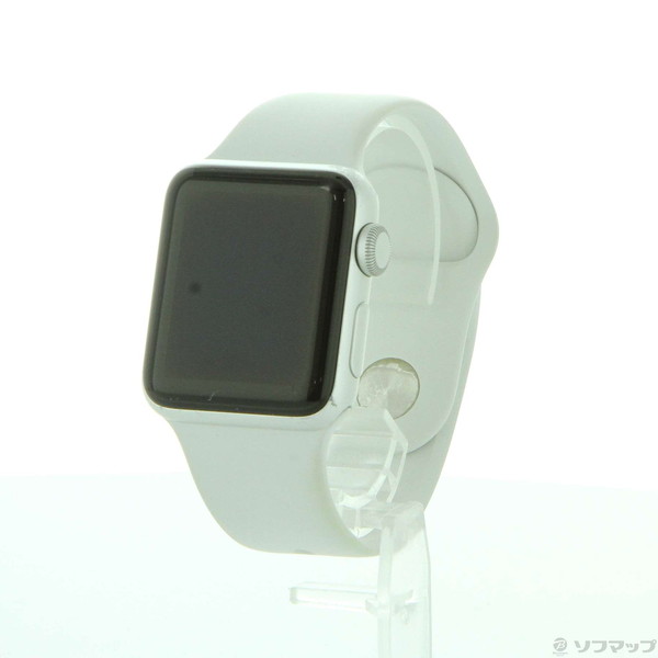 【中古】Apple(アップル) Apple Watch Series 3 GPS 38mm シルバーアルミニウムケース ホワイトスポーツバンド 【377-ud】