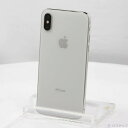 【中古】Apple(アップル) iPhoneX 64GB シルバー MQAY2J／A SIMフリー 【371-ud】