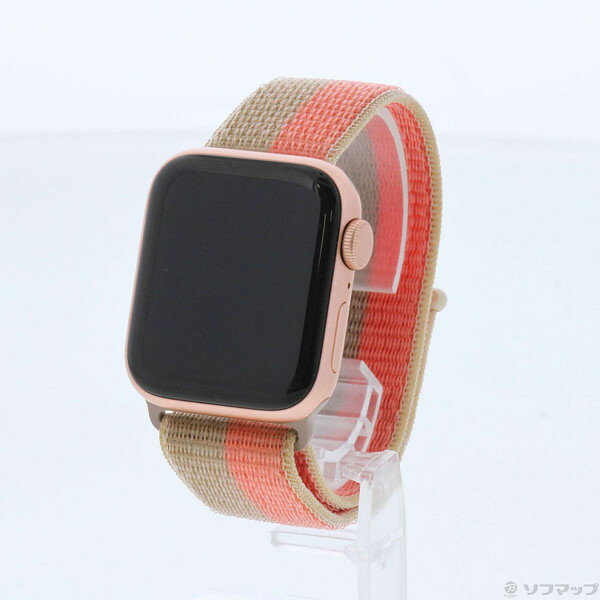 Apple(アップル) Apple Watch SE 第1世代 GPS 40mm ゴールドアルミニウムケース ピンクポメロ／タンスポーツループ 