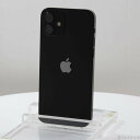 【中古】Apple(アップル) iPhone12 128GB ブラック MGHU3J／A SIMフリー 【258-ud】