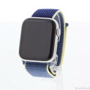 【中古】Apple(アップル) Apple Watch Series 5 GPS + Cellular 44mm ステンレススチールケース アラスカンブルースポーツループ 【196-ud】