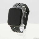 【中古】Apple(アップル) Apple Watch Series 4 Nike+ GPS 44mm スペースグレイアルミニウムケース アンスラサイト／ブラックNikeスポーツバンド 【196-ud】