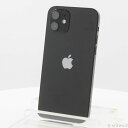 【中古】Apple(アップル) iPhone12 64GB ブラック MGHN3J／A SIMフリー 【262-ud】