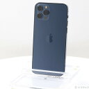 【中古】Apple(アップル) iPhone12 Pro 256GB パシフィックブルー MGMD3J／A SIMフリー 【196-ud】