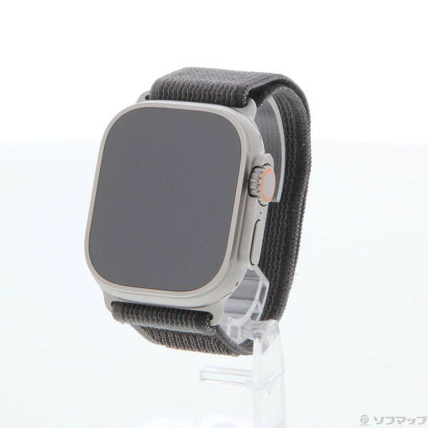 【中古】Apple(アップル) Apple Watch Ultra GPS + Cellular 49mm チタニウムケース ブラック／グレイトレイルループ 【349-ud】