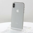 【中古】Apple(アップル) iPhoneX 64GB シルバー MQAY2J／A SIMフリー 【269-ud】